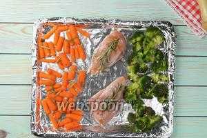 Куриное филе с морковью и брокколи в духовке 