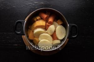 Постный тыквенно-картофельный суп-пюре с сельдереем 