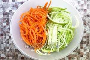 Кабачки с морковью по-корейски 