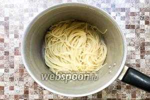 Спагетти с яйцом и помидорами 