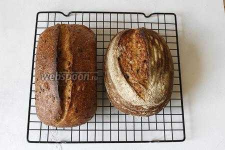 Пшенично-ржаной хлеб на закваске с семенами льна и семечками подсолнуха 