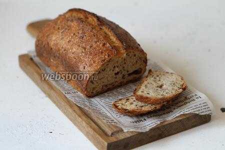 Пшенично-ржаной хлеб на закваске с семенами льна и семечками подсолнуха 