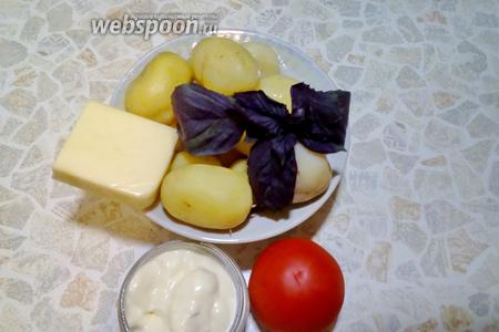 Молодая картошка с моцареллой в духовке 