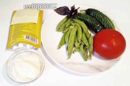 Овощной салат с майонезно-горчичной заправкой 