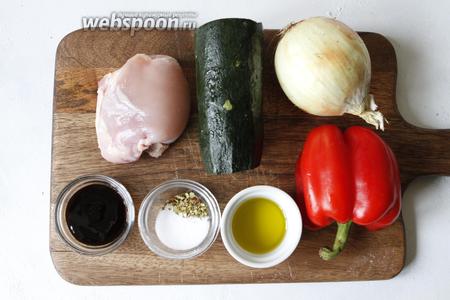 Филе куриного бедра в соусе Терияки с овощами 