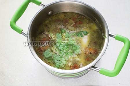 Грибной суп с лисичками и вермишелью 