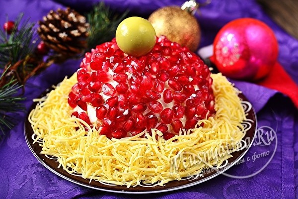 
			Салат «Красная шапочка» с грецкими орехами и зернами граната		