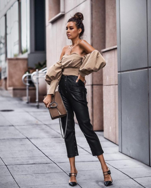 Соблазнение и роскошь: кожаные брюки 2021 для твоего невероятного стиля