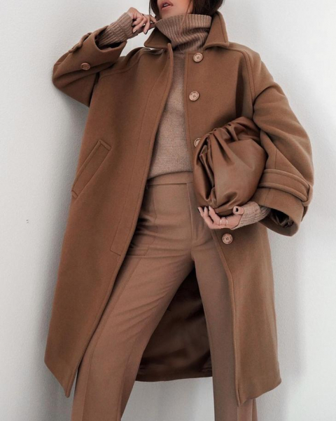 Коричневое пальто: 18 стильных луков, которые стоит взять на заметку